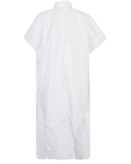 Liviana Conti White Cotton Blend Shirt Dress