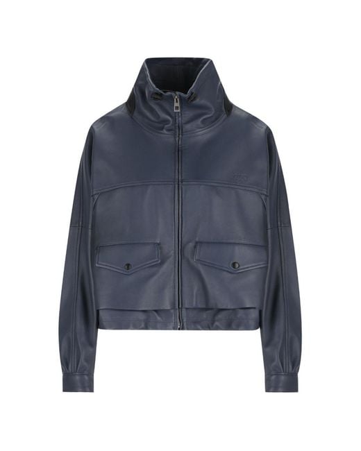 Loewe Blue Leather Jacket