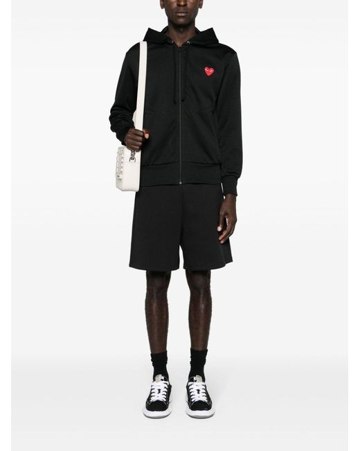 Comme des Garçons Black Cotton Zipped Hoodie