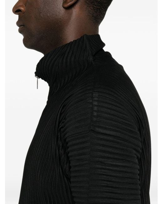 Homme Plissé Issey Miyake Black Pleated Shirt for men