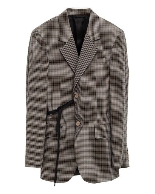 Balenciaga Gray Wrapped Tailored Jacket