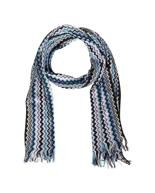 Missoni Blue Multicolored Scarf for men
