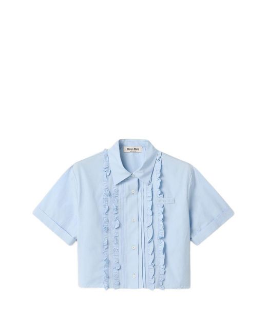 Miu Miu Blue Cotton Shirt