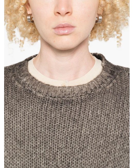 Avant Toi Gray Cashmere Crewneck Pullover