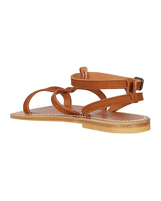 K. Jacques Brown Arelate Leather Sandals