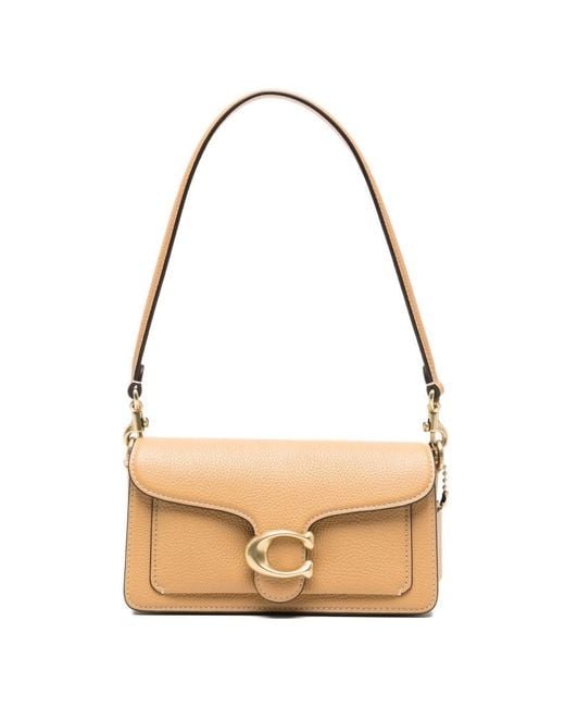 COACH Natural Tabby 20 Leather Shoulder Bag