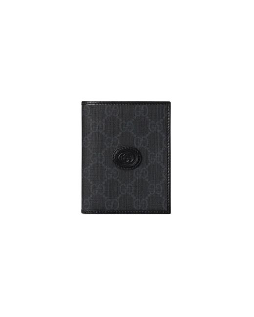 Gucci Black Card Holder With Gg Logo for men