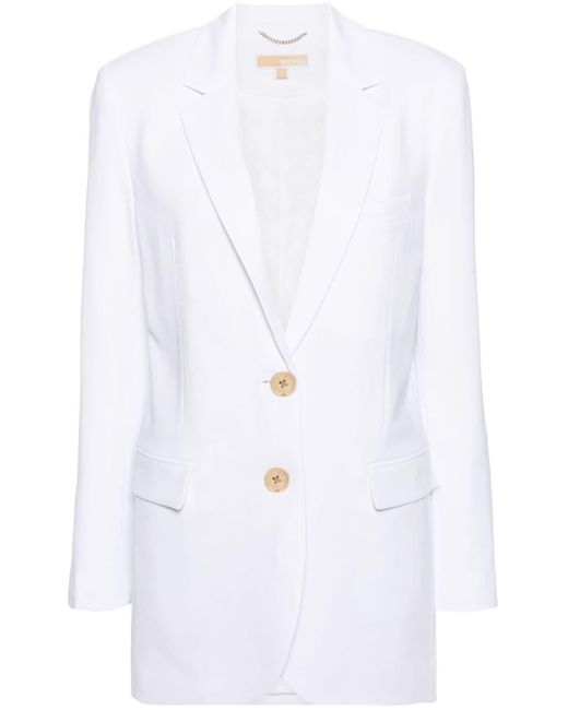 MICHAEL Michael Kors White Single-breasted Blazer Jacket