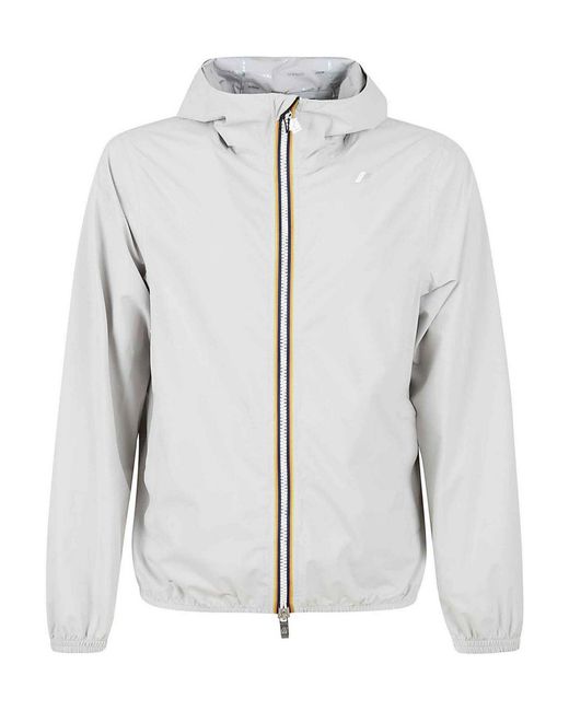 K-Way Gray Stretch Dot Jacket for men