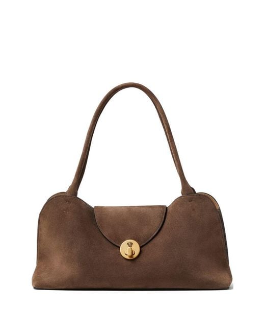 Versace Brown Vivian Suede Leather Shoulder Bag