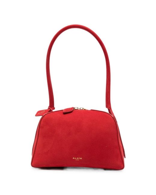 Alaïa Red Le Bouledogue Small Leather Shoulder Bag