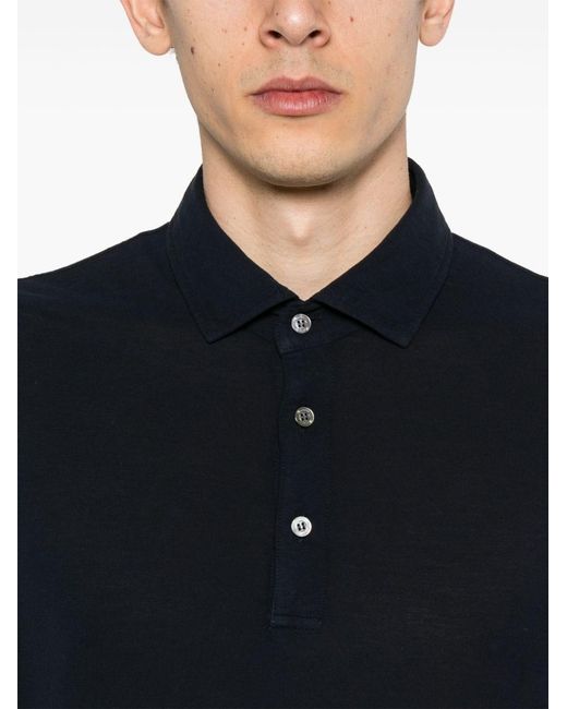Drumohr Black Polo Shirt With Logo for men