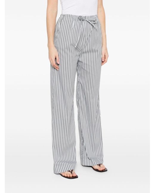 IRO Gray Lia Cotton Blend Trousers
