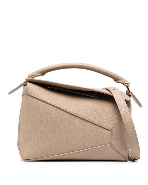 Borsa Puzzle Edge Piccola di Loewe in Natural
