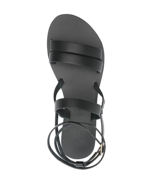 Manebí Black Gladiator Leather Sandals