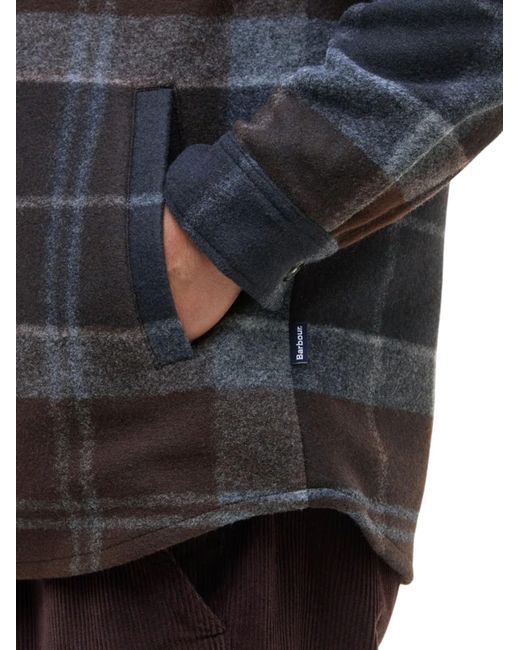 Barbour Black Chapter Fleece Overshirt for men