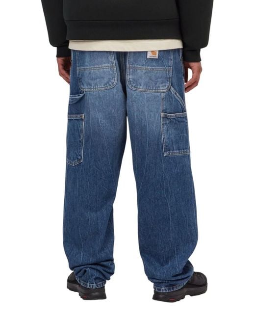 Carhartt Blue Denim Jeans for men