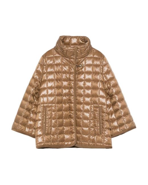 Fay Natural Nylon Quilted Cape