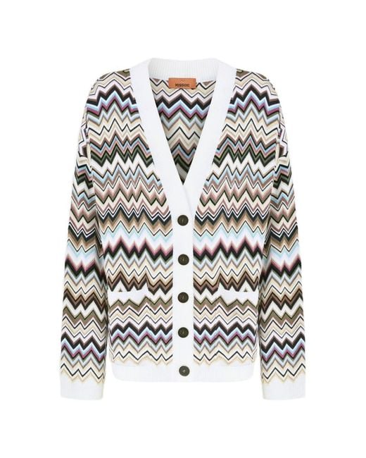 Missoni White Wool Blend Cardigan