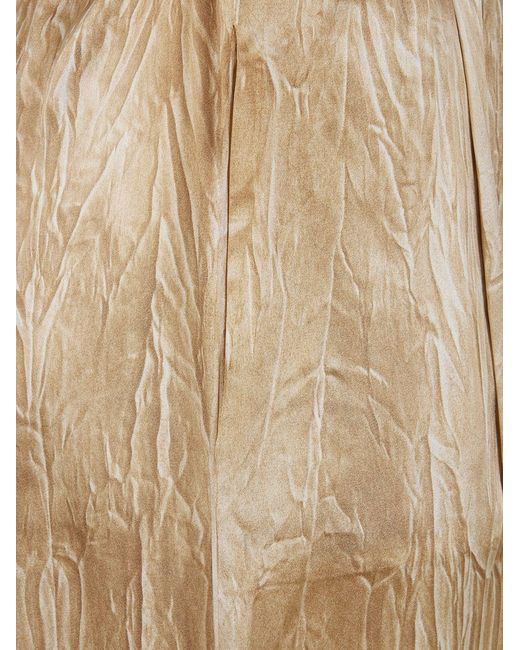 Avant Toi Natural Silk Flared Leg Trousers