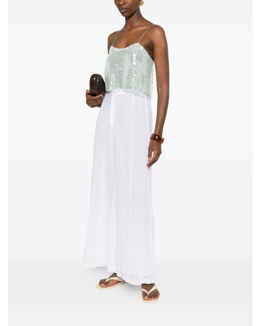 Forte_forte Blue Sequined Top