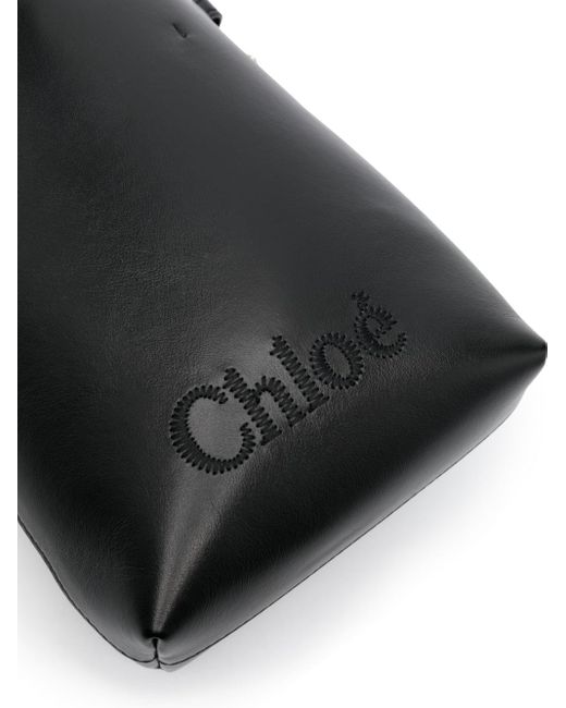 Chloé Black Chloé Sense Micro Leather Bucket Bag