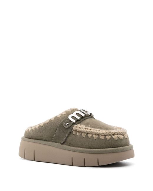 Mou Gray Bounce Clog Slippers