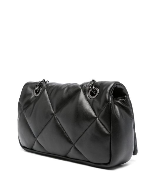 Quilted faux-leather shoulder bag di Emporio Armani in Black