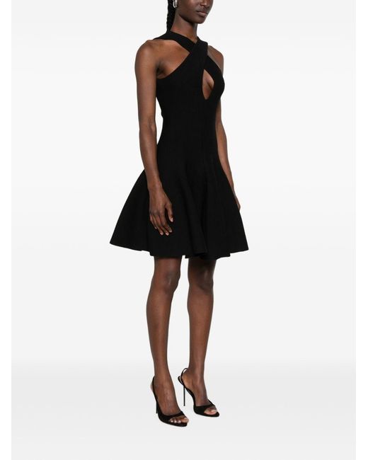 Alaïa Black Silk Blend Midi Dress