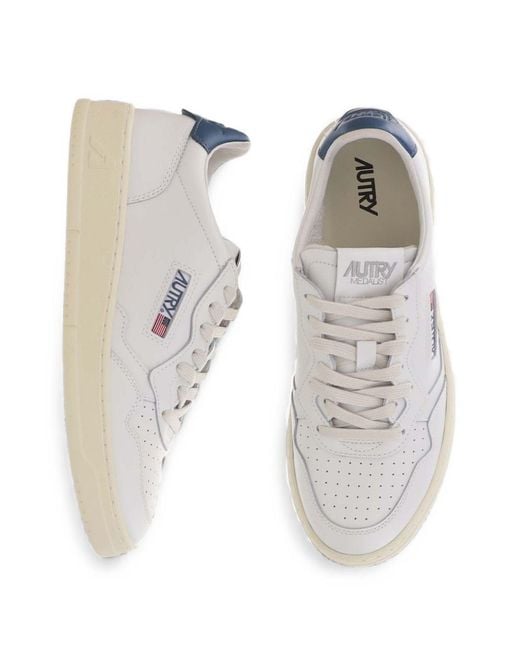 Autry White Medialist Low Sneakers for men
