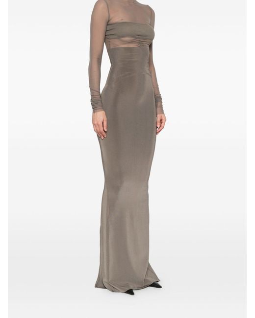 Rick Owens Gray "Dirt Coda" Long Skirt
