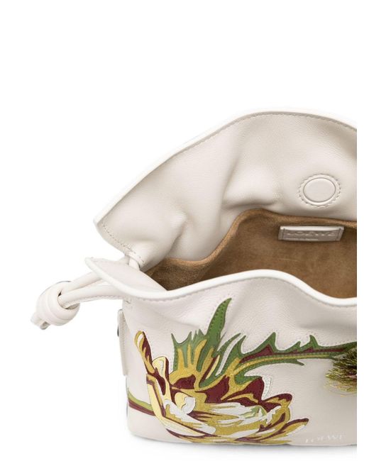 Loewe Metallic Flamenco Mini Leather Clutch