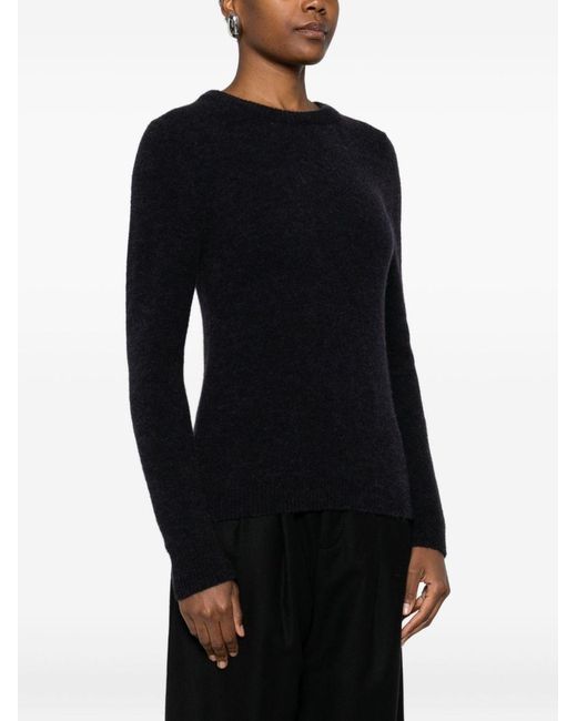 Susanne Bommer Black Wool Crewneck Sweater