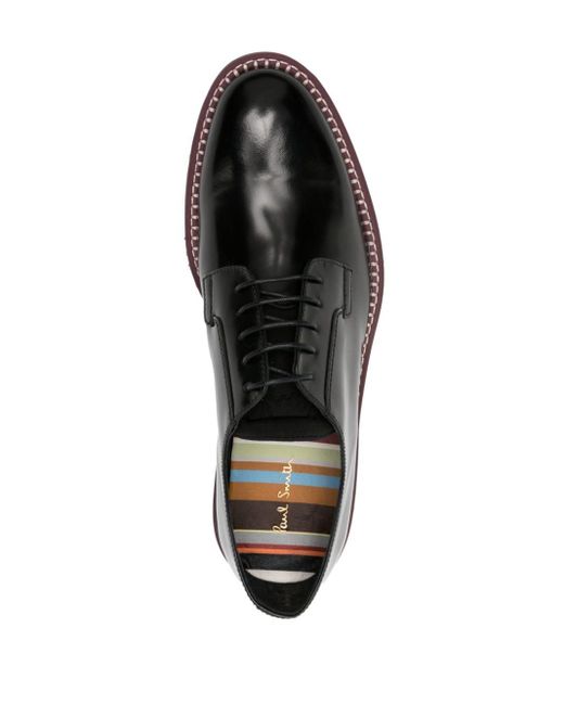 Paul Smith Black Ras Leather Derby Shoes for men