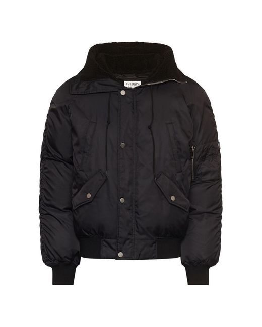 MM6 by Maison Margiela Black Nylon Down Jacket for men