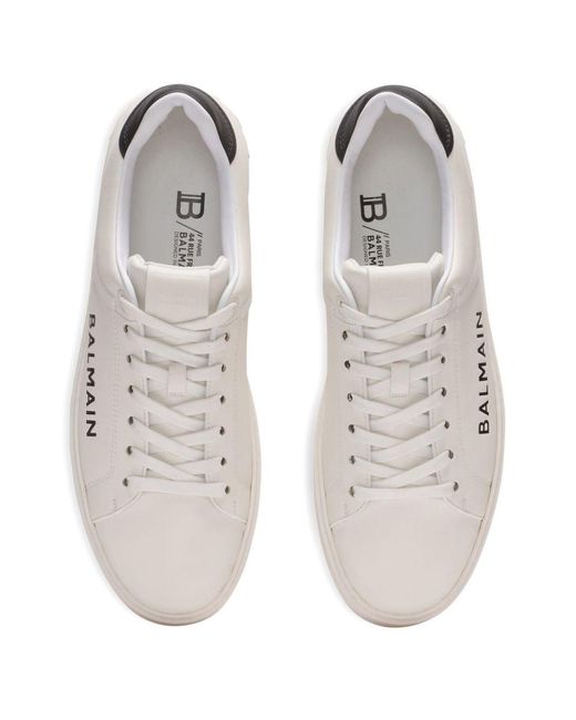 Balmain White B-Court Sneaker for men