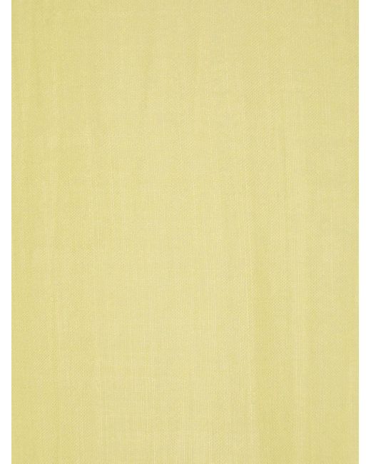Paul Smith Yellow Tulip Print Wool Scarf
