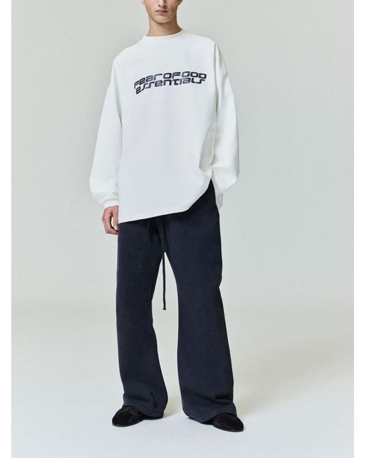 Essentials White Ponte 90S T-Shirt for men