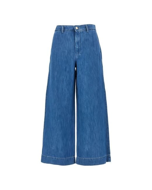 Max Mara Blue Flared Leg Denim Jeans