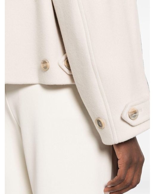 Semicouture White Jeanie Wool Coat