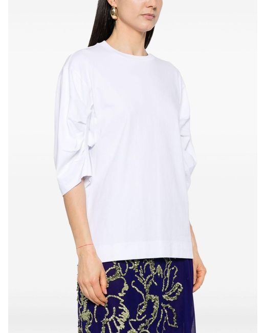 Dries Van Noten White Heynet Cotton T-Shirt