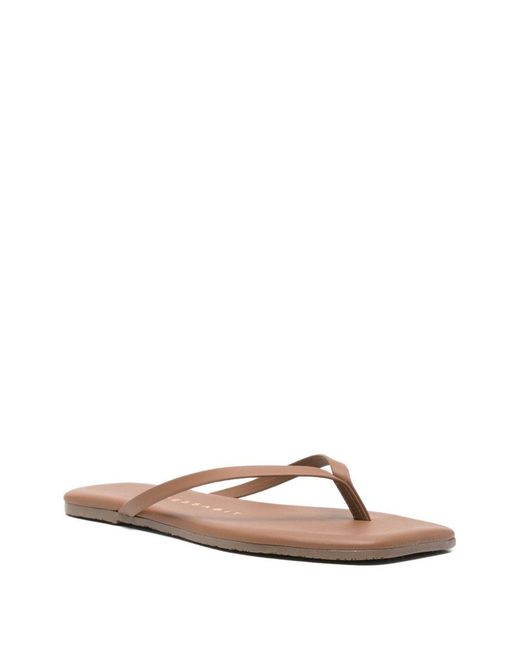 TKEES Brown Lily Leather Sandals