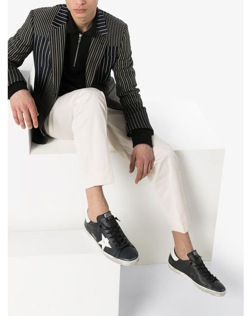 Golden Goose Deluxe Brand Gray Super-Star Leather Sneakers for men