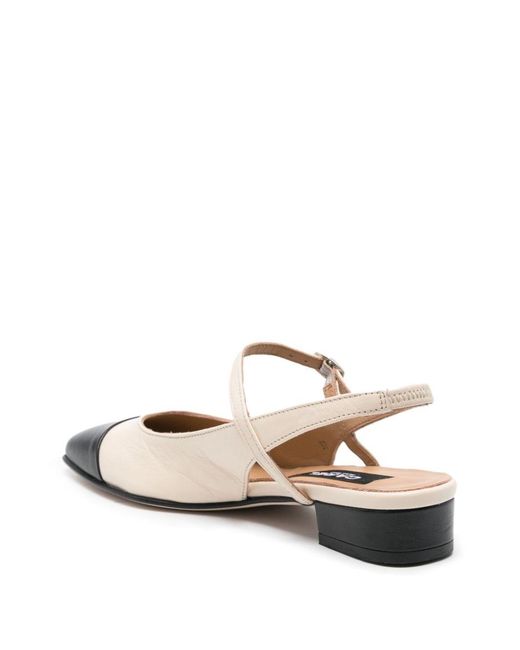 CAREL PARIS Natural Oceano Leather Slingback Ballets