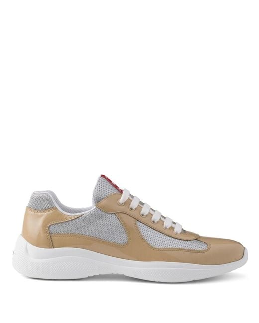 Prada White America's Cup Leather Sneakers for men