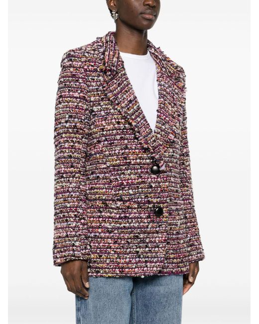 Isabel Marant Purple Etienne Wool Blazer Jacket