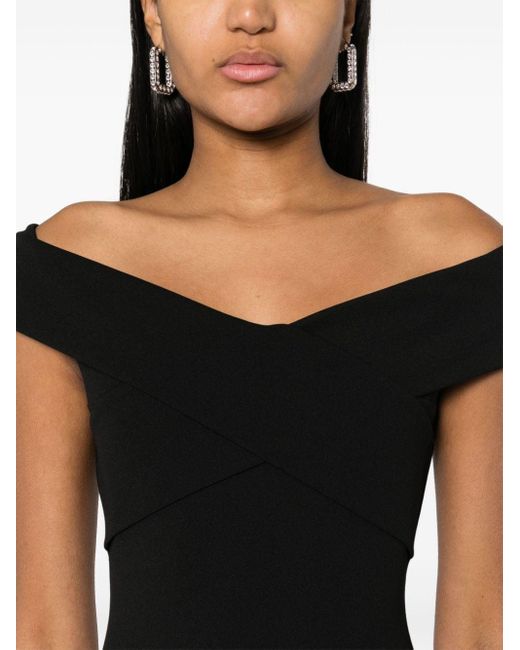Solace London Black The Ines Maxi Dress