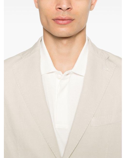 Manuel Ritz Natural Single Breasted Blazer for men