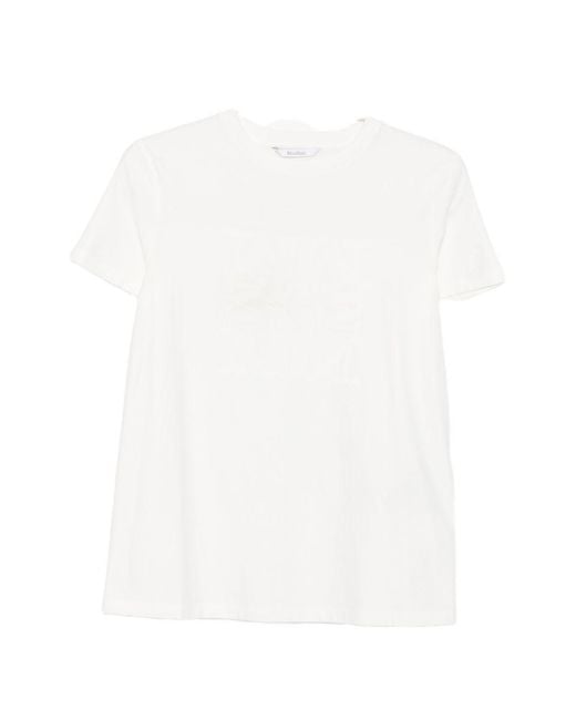 Max Mara White Logo Cotton T-Shirt