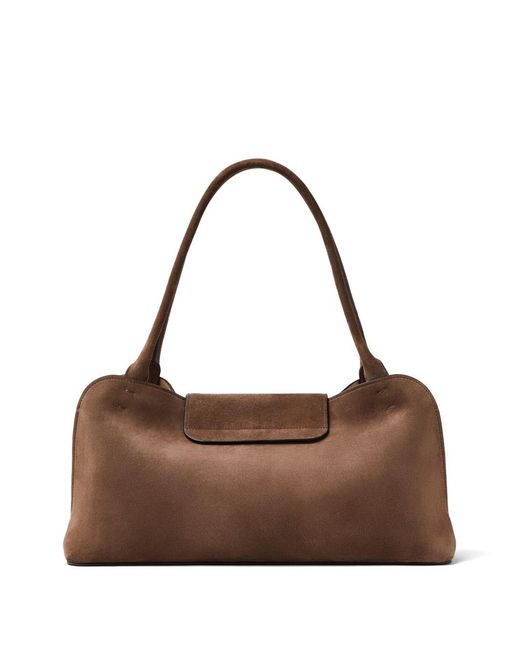 Versace Brown Vivian Suede Leather Shoulder Bag